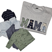 Load image into Gallery viewer, MAMA Sweaters - Keepsake Baby Outfit Appliqué Sweatshirt
